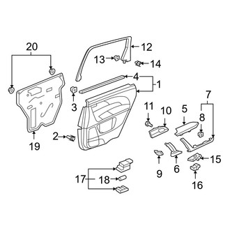 Acura OE - Rear Door - Interior Trim