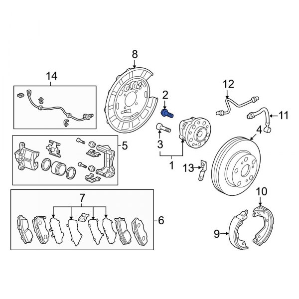 Axle Hub Mounting Bolt