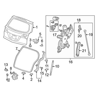 Acura OE - Lift Gate - Gate & Hardware (With Power Liftgate)