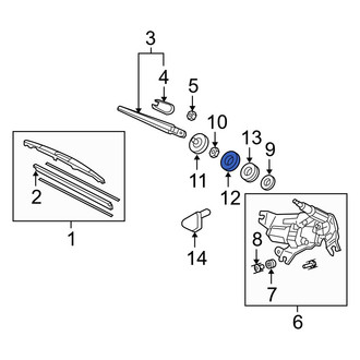 Acura OE - Outer Wiper Arm Washer