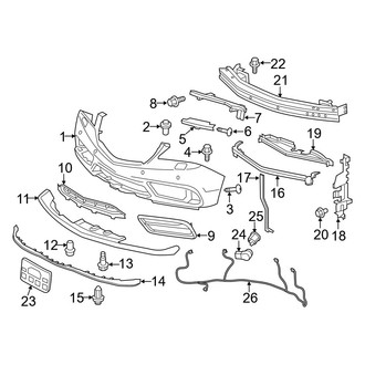 Acura OE - Front Bumper - Bumper & Components