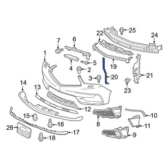 Acura OE - Bumper Cover Support Rail Bracket