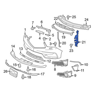 Acura OE - Front Right Radiator Support Air Deflector
