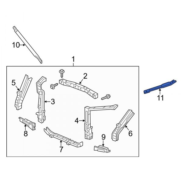 Radiator Support Panel Brace