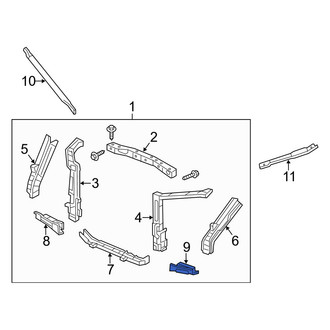 Acura OE - Front Left Lower Radiator Support Tie Bar Extension