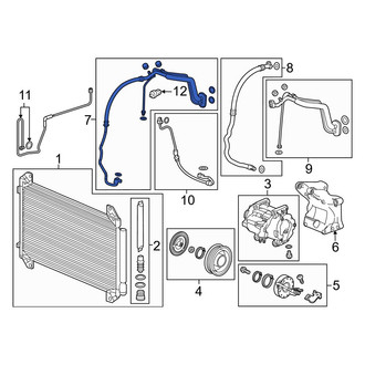 Acura OE - A/C Refrigerant Suction Hose