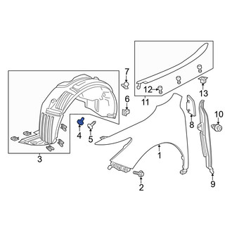 Acura OE - Fender Liner Retainer