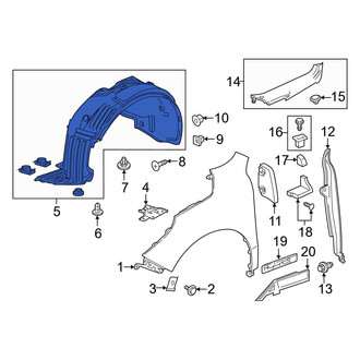 Acura OE - Front Right Fender Splash Shield