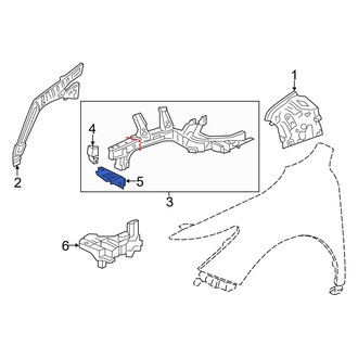 Acura OE - Front Left Frame Side Member Bracket