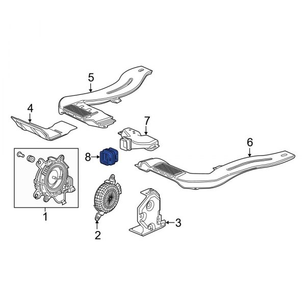 Hybrid Battery Compartment Cooling Fan Duct Adapter