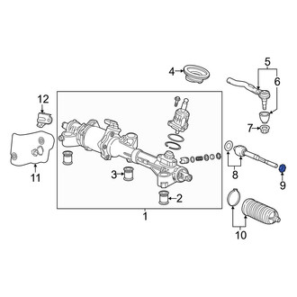 Acura OE - Inner Steering Tie Rod Nut