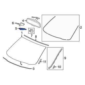 Acura OE - Front Interior Rear View Mirror Cover