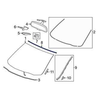Acura OE - Front Upper Windshield Molding