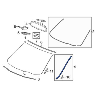 Acura OE - Front Left Windshield Molding