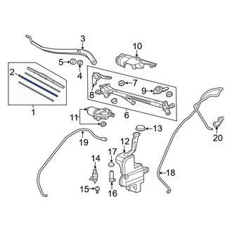 Acura OE - Front Left Wiper Blade Refill