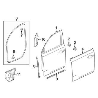 Acura OE - Front Door - Door & Components