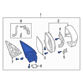Acura OE - Front Right Door Mirror