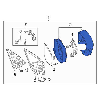 Acura OE - Front Left Door Mirror Housing
