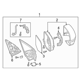 Acura OE - Front Door - Outside Mirrors (W/O Blind Spot Monitor)