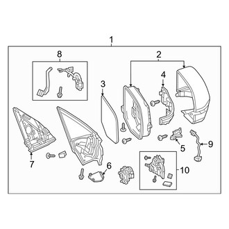 Acura OE - Front Door - Outside Mirrors (With Blind Spot Monitor)
