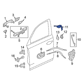 Acura OE - Front Left Door Lock Cylinder