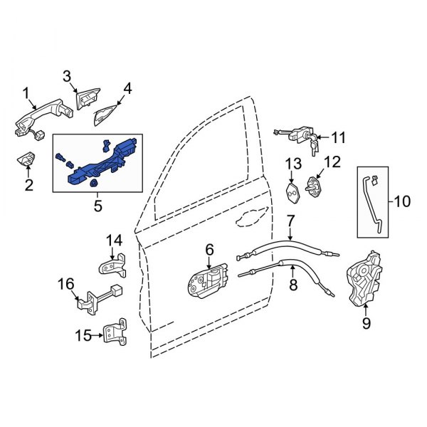 Exterior Door Handle Base