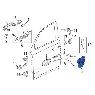 Acura OE - Front Right Door Latch Assembly