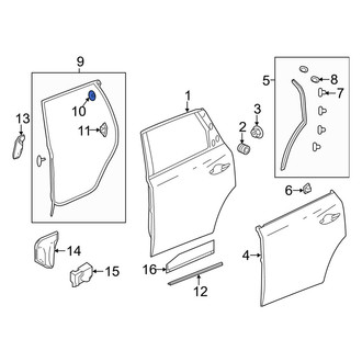 Acura OE - Upper Door Seal Clip