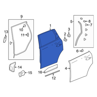Acura OE - Front Left Door Shell