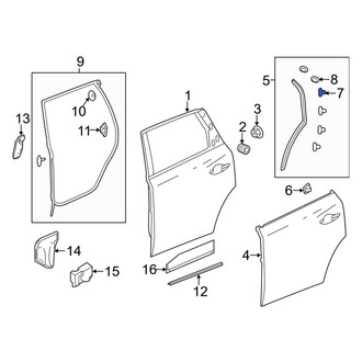 Acura OE - Door Seal Clip