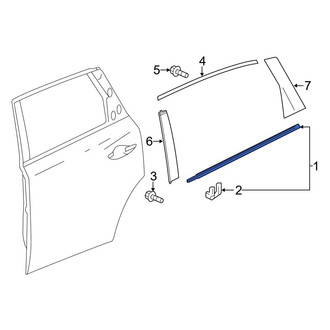 Acura OE - Rear Left Door Belt Molding