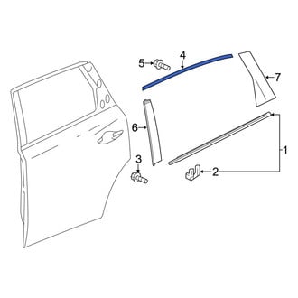 Acura OE - Rear Left Door Reveal Molding