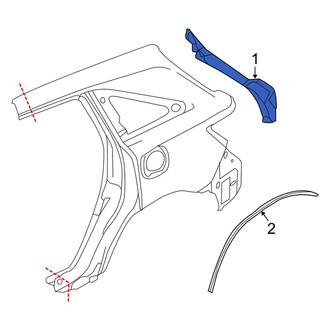Acura OE - Rear Left Body D-Pillar Molding