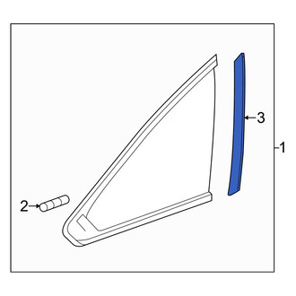 Acura OE - Rear Left Quarter Glass Seal