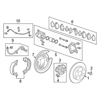 Acura OE - Rear Suspension - Brake Components (FWD)