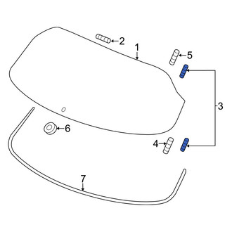 Acura OE - Back Glass Clip