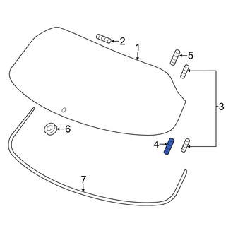 Acura OE - Upper Back Glass Clip