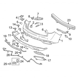 Acura Mdx Bumper Brackets Hardware Front Rear Carid Com