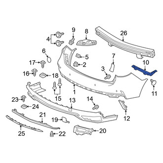 Acura OE - Rear Right Bumper Cover Stay