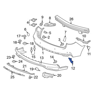 Acura OE - Rear Right Reflector Panel