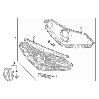 Acura OE - Front Bumper & Grille - Grille & Components