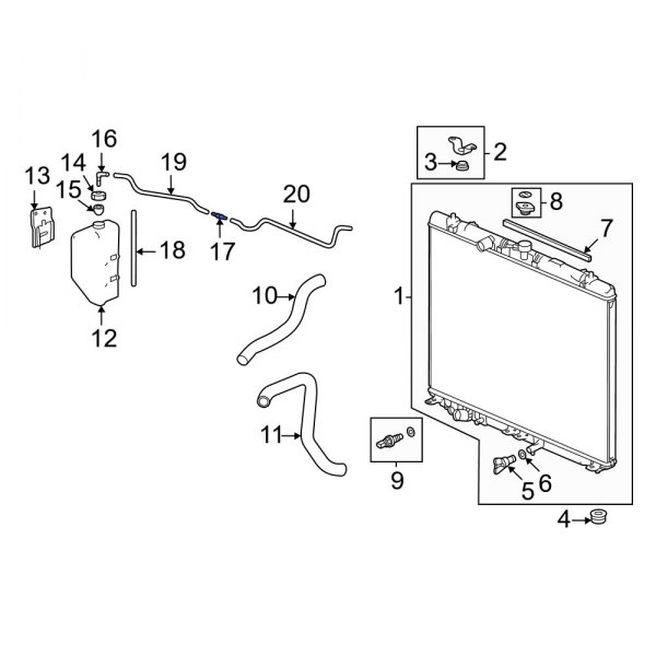 Engine Coolant Reservoir Hose Adapter