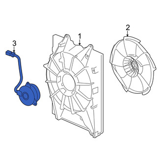 Acura OE - Left Engine Cooling Fan Motor