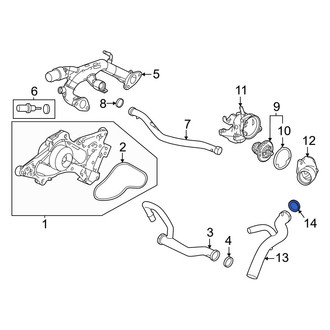 Acura OE - Engine Coolant Bypass Pipe O-Ring
