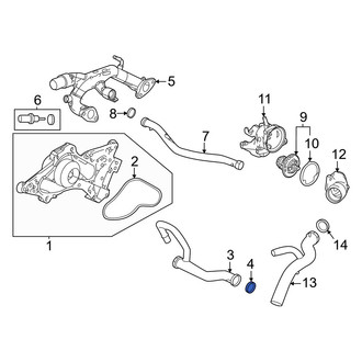 Acura OE - Engine Coolant Pipe O-Ring