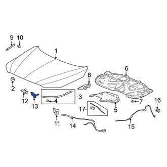 Acura OE - Front Left Hood Latch Striker Plate