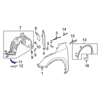 Acura OE - Front Left Stone Guard