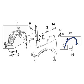 Acura OE - Front Left Wheel Arch Molding