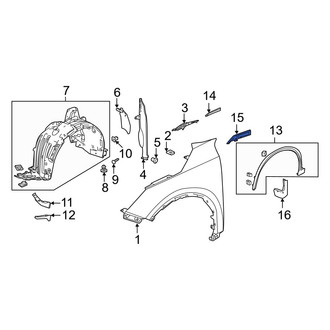 Acura OE - Front Left Fender Emblem