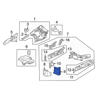 Acura OE - Right Outer Frame Side Member Bracket